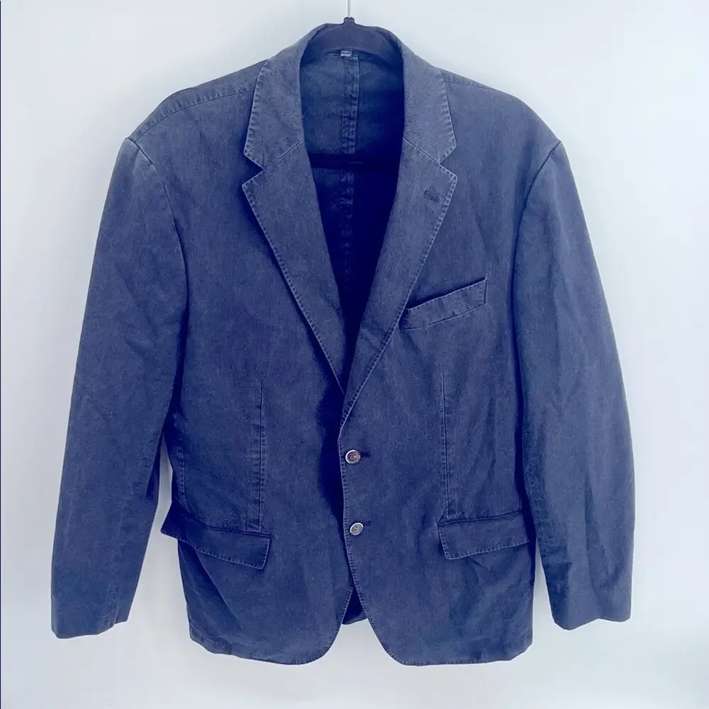 SuitSupply 100% pure cotton unlined two button double vent sport coat blazer